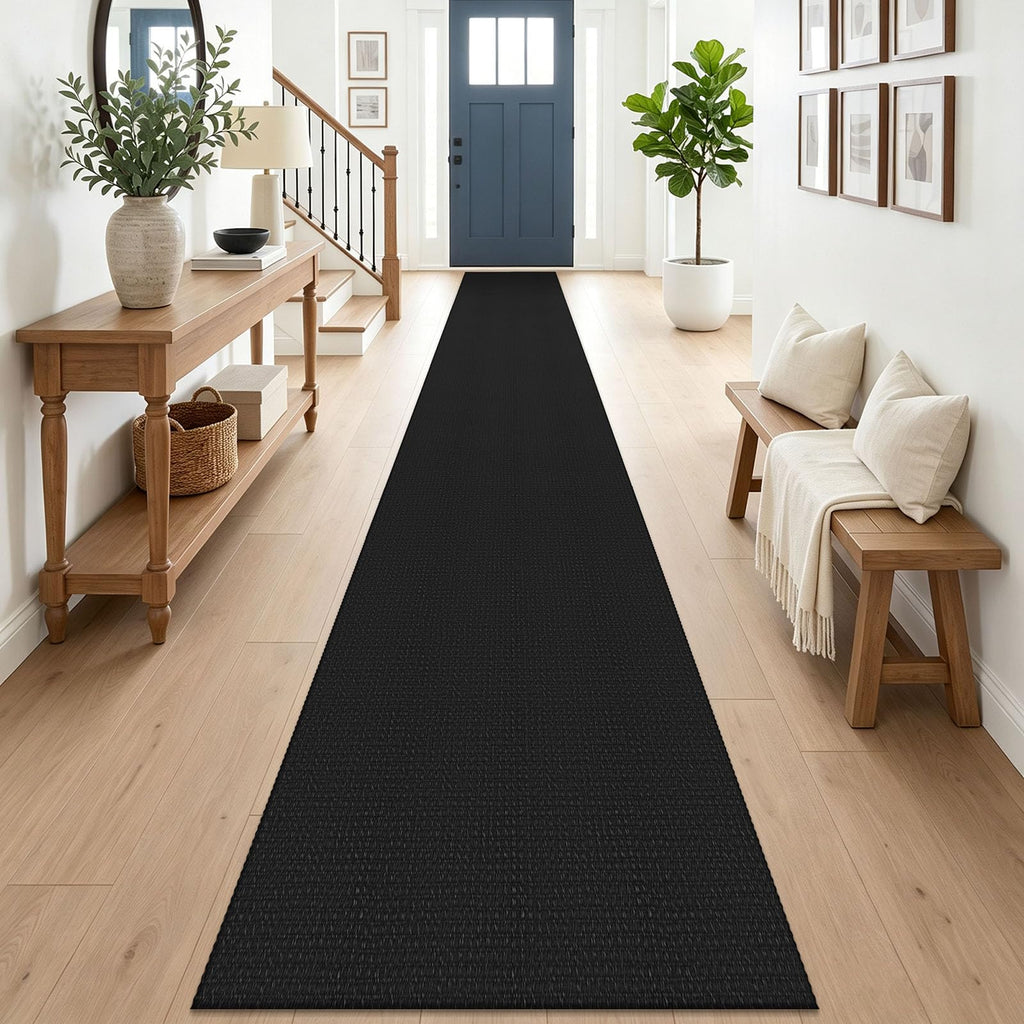EARTHALL Woven Area Rugs 6x9 Ft Washable Living Room Rugs Non Slip Rubber Backed Dining Room Rug Braided Bedroom Rugs Indoor Floor Carpet for Living Room, Bedroom, Dining Room, Beige/Ivory