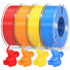 RAMBERY Silk Rainbow PLA 3D Printer Filament Bundle, 10 Colors Total 10kg, 1.75mm Multicolor Gradient 3D Printing Filament for Most FDM 3D Printers, 1KG Spool (2.2lbs) x 10 PCS