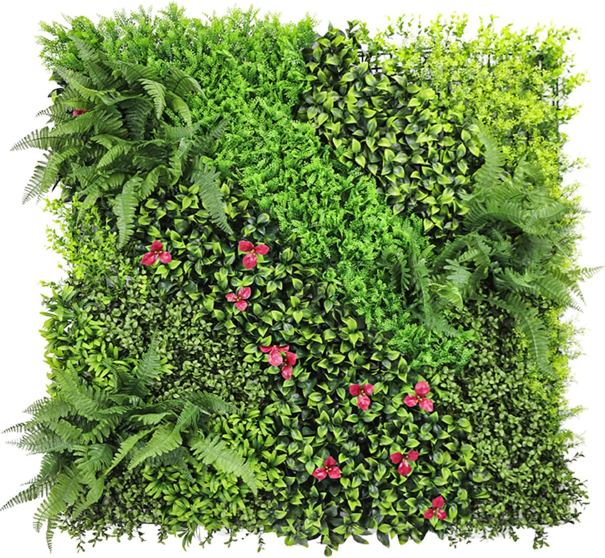 ECOOPTS 40"x40" Faux Ivy Privacy Fence Screen Artificial Boxwood Panels Topiary Hedge Plants for Indoor Outdoor Decoration, 9 Mixed Leave, 3 Packs