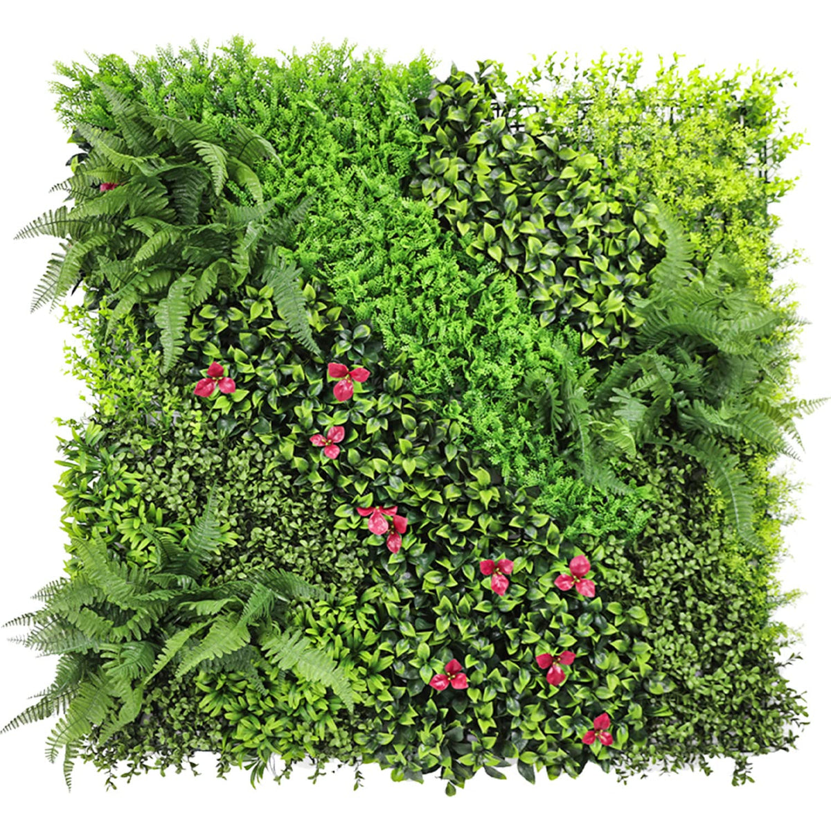 ECOOPTS 20"x20" Faux Ivy Privacy Fence Screen Artificial Boxwood Panels Topiary Hedge Plants for Indoor Outdoor Decoration, #4 Mixed Leaves, 21 Packs