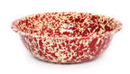 Enamelware Benson Basin, 32 quart, Red/White Splatter (Single)