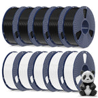 SUNLU PLA Plus Filament 1.75mm, 10KG Bundle, Black & White