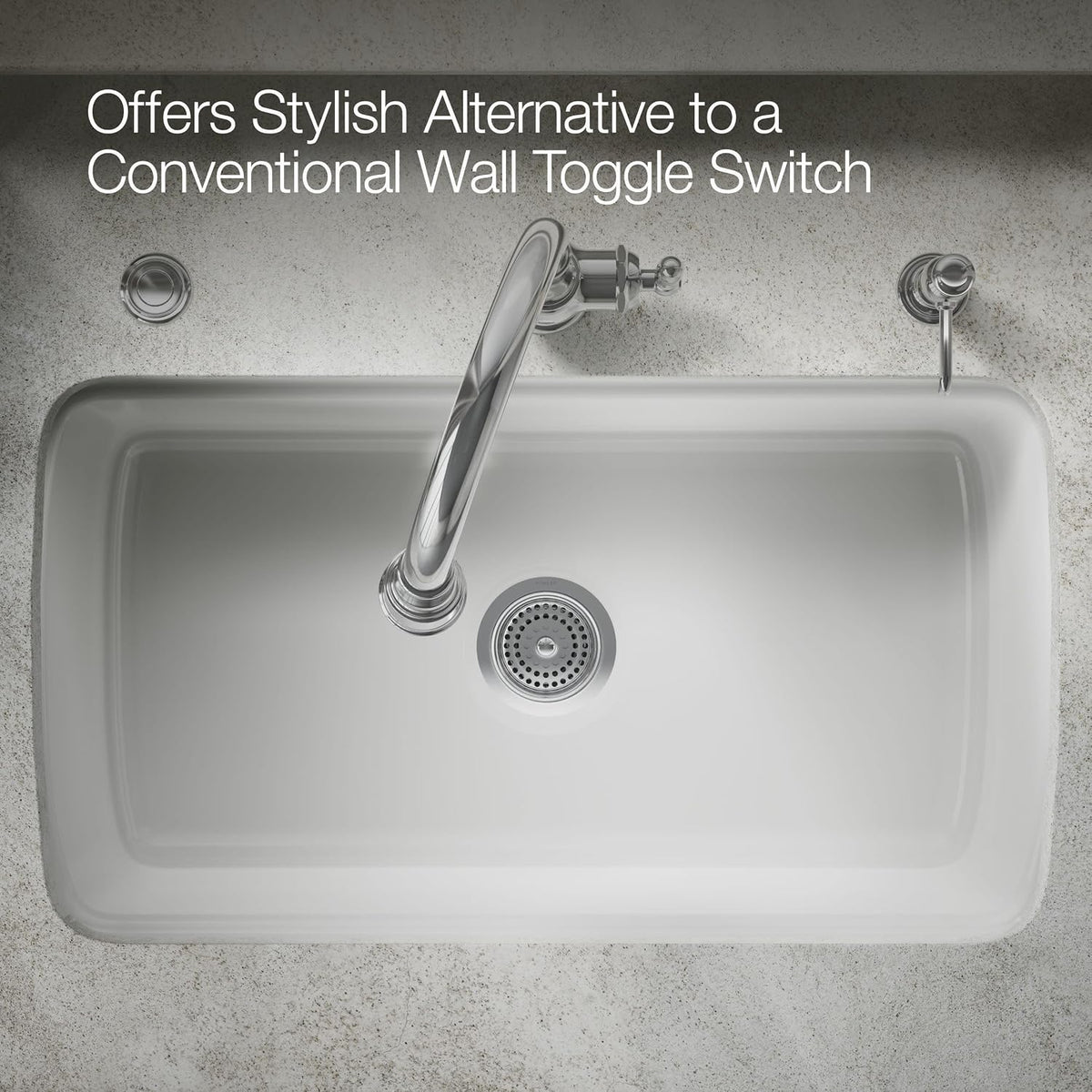 Kohler K35723-CP Garbage Disposal Air Switch Kit Polished Chrome