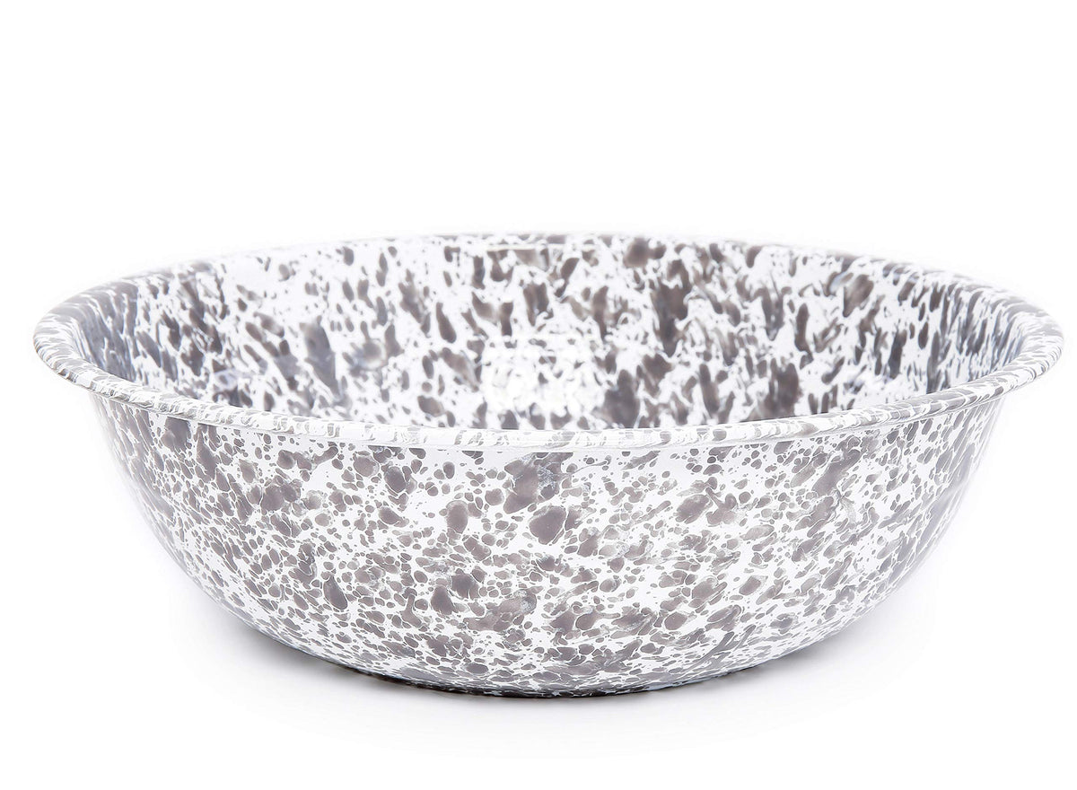 Enamelware Benson Basin, 32 quart, Red/White Splatter (Single)