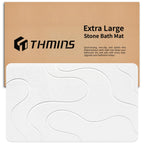 THMINS Extra Large Stone Bath Mat, 36''x24'' Stone Shower Mat