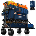Originsure 400L Foldable Double Decker Wagon, 54" L Tailgate, 560lbs, Black