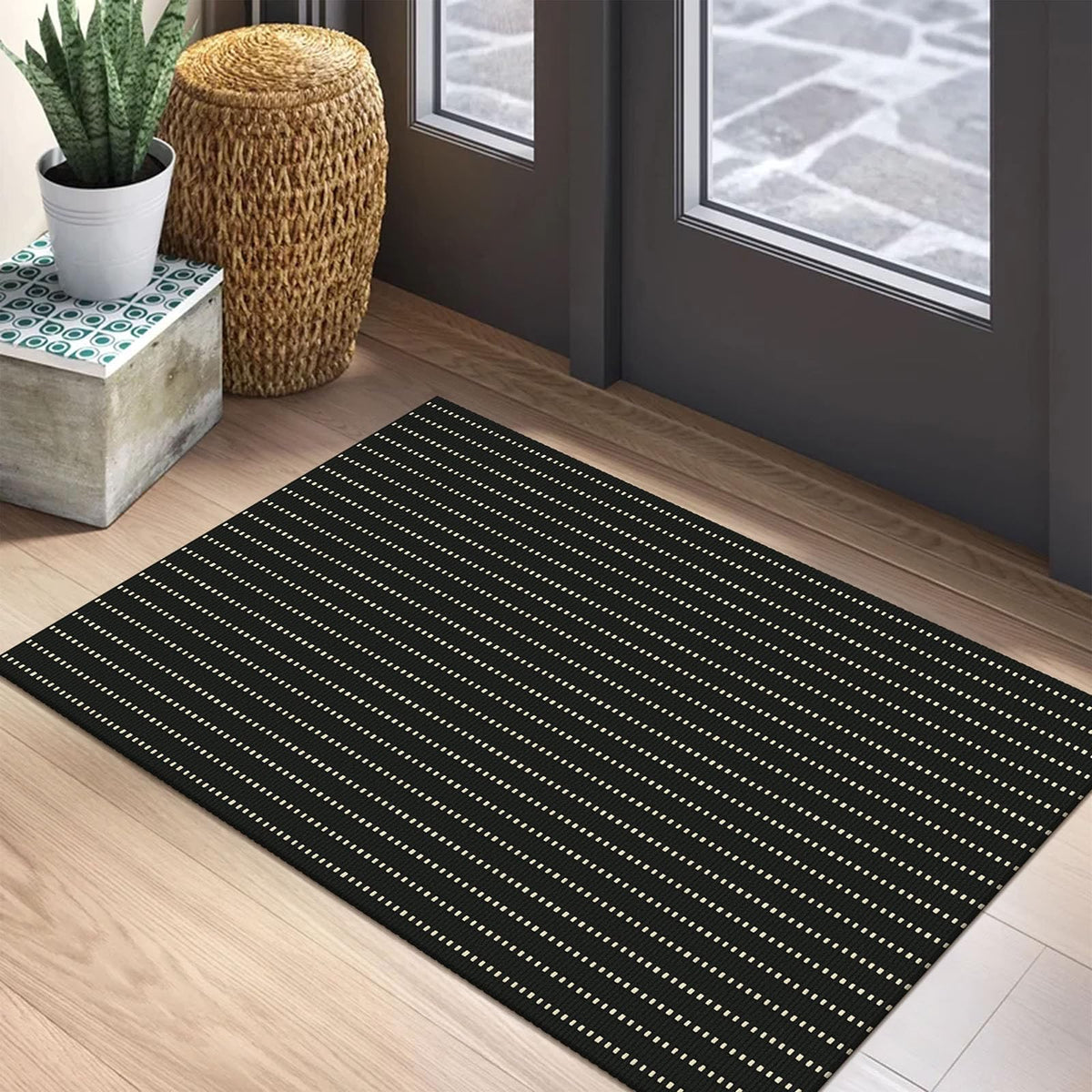 EARTHALL Washable Area Rug, Non Slip Living Room Rug, 5x7 Ft, Sand/Beige