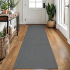 EARTHALL Woven Area Rugs 6x9 Ft Washable Living Room Rugs Non Slip Rubber Backed Dining Room Rug Braided Bedroom Rugs Indoor Floor Carpet for Living Room, Bedroom, Dining Room, Beige/Ivory