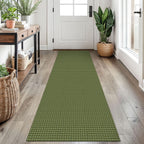 EARTHALL Woven Area Rugs 6x9 Ft Washable Living Room Rugs Non Slip Rubber Backed Dining Room Rug Braided Bedroom Rugs Indoor Floor Carpet for Living Room, Bedroom, Dining Room, Beige/Ivory