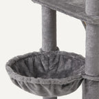 Amazon Basics Indoor Cat & Kittens Multi-Level Climbing Activity Tower with Scratching Posts, FSC Certified, 60.1" (152.7cm) H, Grey