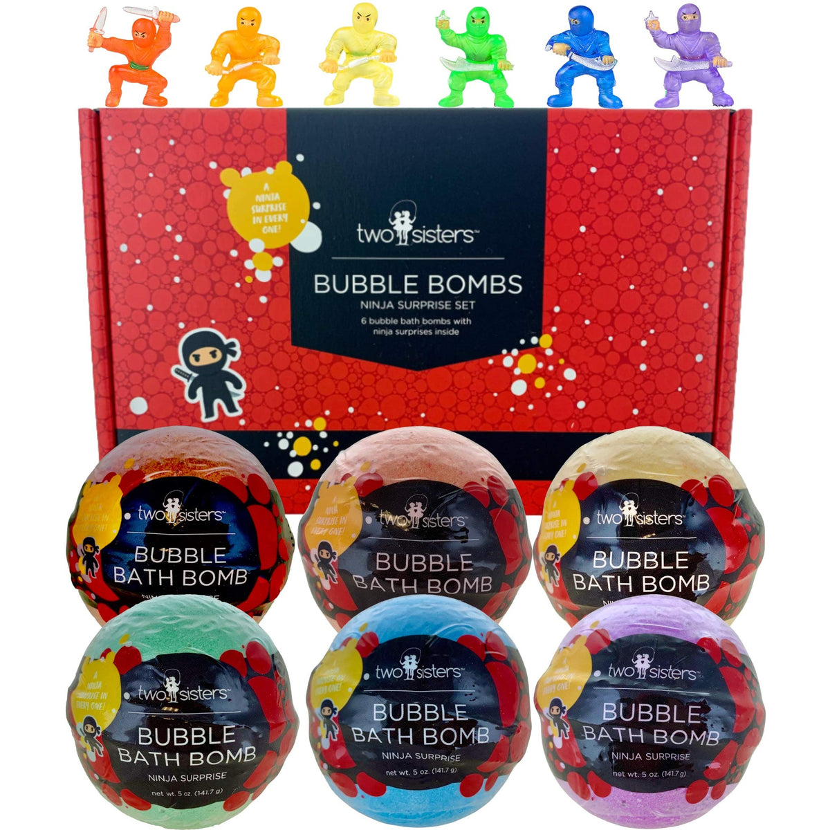 Superhero Bath Bombs for Kids with Surprise Hero Toys Inside, 6 Pack