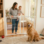FXW Dog Gate, Extra Wide Adjustable for Openings Up to 111", 32" H