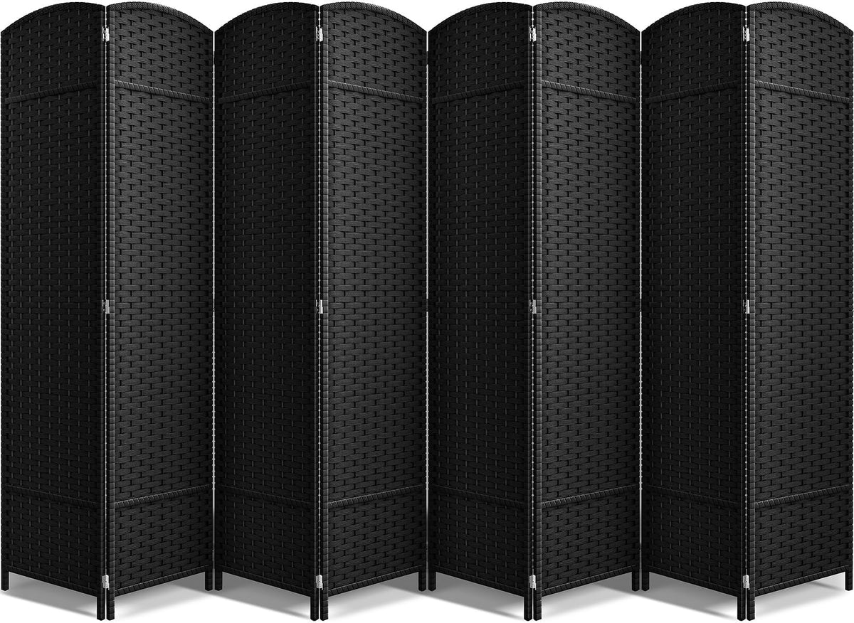 Sorbus Foldable Room Divider, Mesh Privacy Screen (6 Panel, Black)