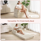 MAXYOYO Folding Sofa Bed, 2 in 1 Convertible Sofa to Lounger