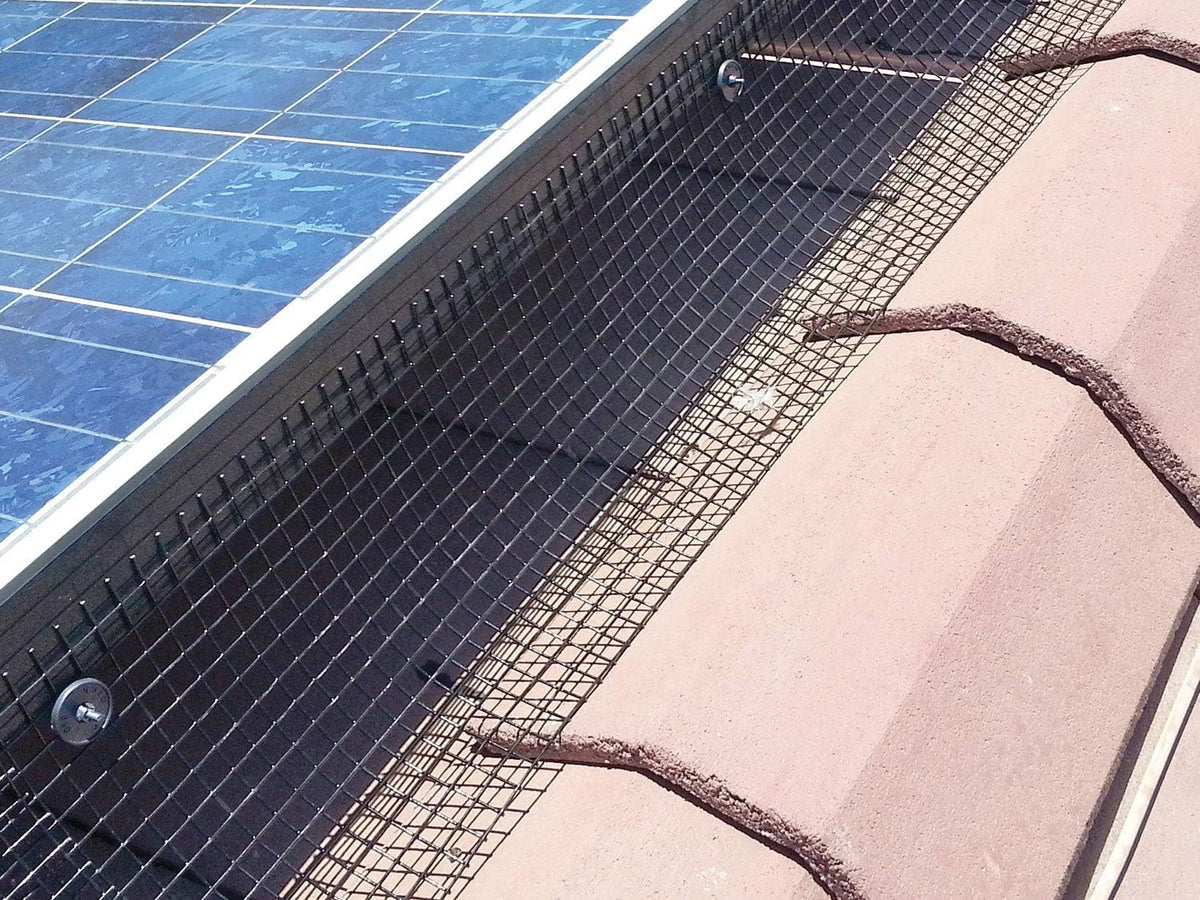 Bird Barrier Professional Grade Solar Panel Protection Kit 50' X 8" Solar Screens -1/2" Wire Mesh Screen for Solar Panel Bird Proofing with Fasteners - Includes 40 Aluminum Solar Screen Clips
