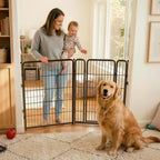 FXW Dog Gate, Extra Wide Adjustable for Openings Up to 111", 32" H
