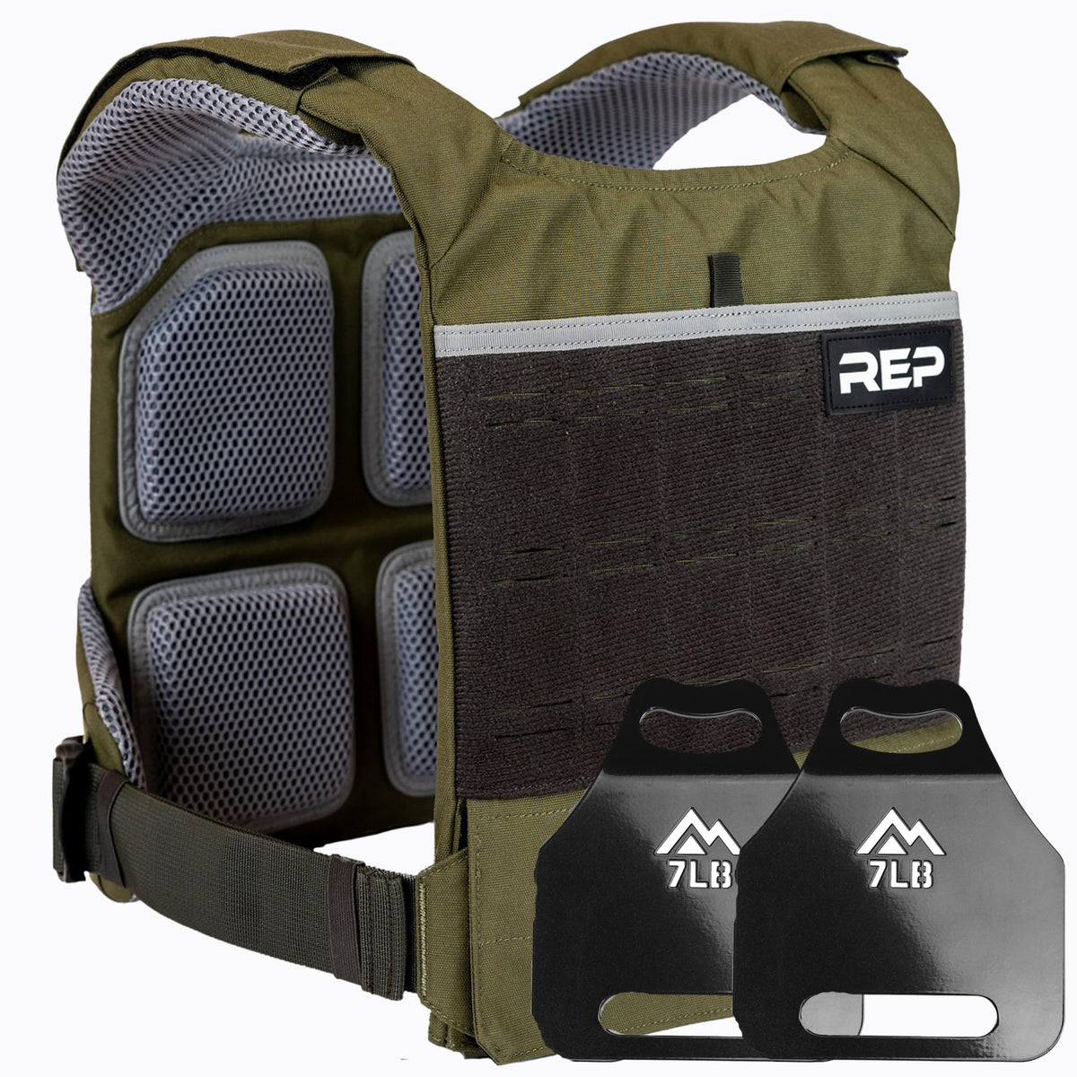 REP Fitness Strata Weight Vest, 2 Removable Plate Options for Unisex, Men & Women, Wearable, Weighted for Strength Training, Muscle Building, CrossFit, Running, Gym Exercise, Adjustable Sizing