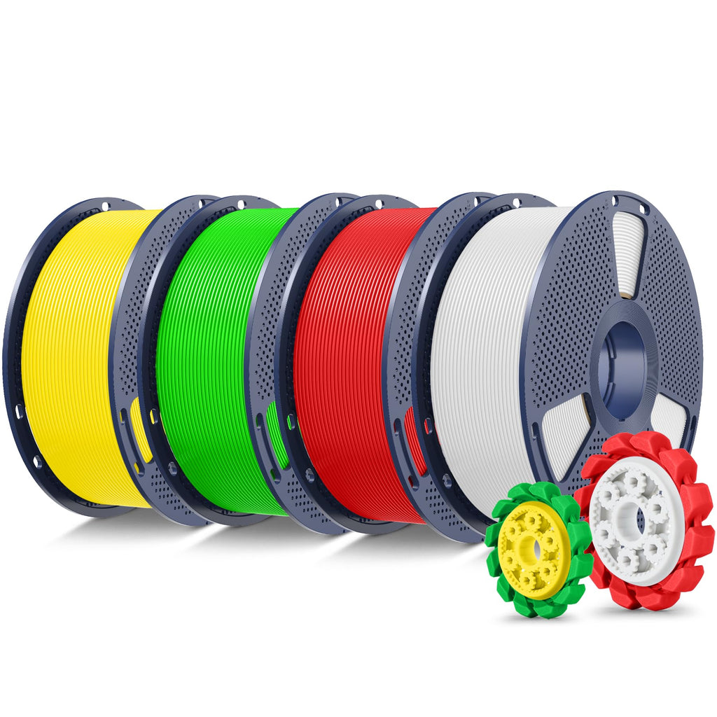 SUNLU PLA+2.0 3D Printer Filament, Multicolor, 10-Pack (10KG)