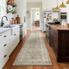Washable Area Rugs for Living Room: 9x12 Bedroom Rug Boho Vintage Area Rug Stain Resistant Non Slip Low Pile Lightweight Soft Carpets for Dining Room Kitchen Nursery Kids Room Playroom Home Office