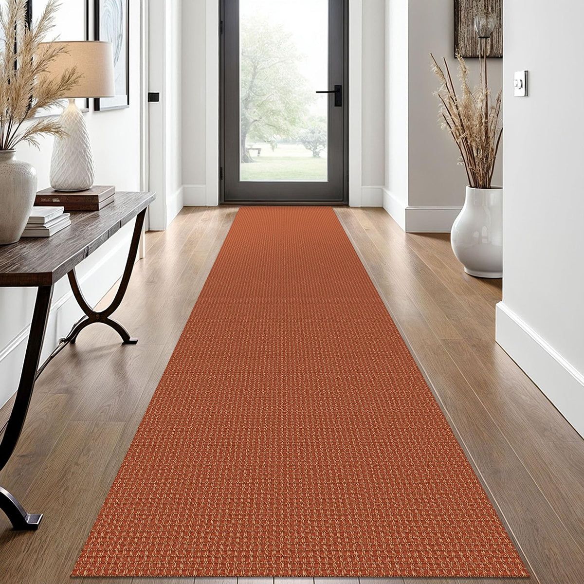 EARTHALL Woven Area Rugs 6x9 Ft Washable Living Room Rugs Non Slip Rubber Backed Dining Room Rug Braided Bedroom Rugs Indoor Floor Carpet for Living Room, Bedroom, Dining Room, Beige/Ivory