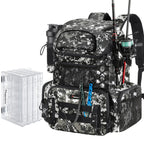Piscifun Fishing Tackle Backpack, 42L Rod & Box Carrier, Waterproof