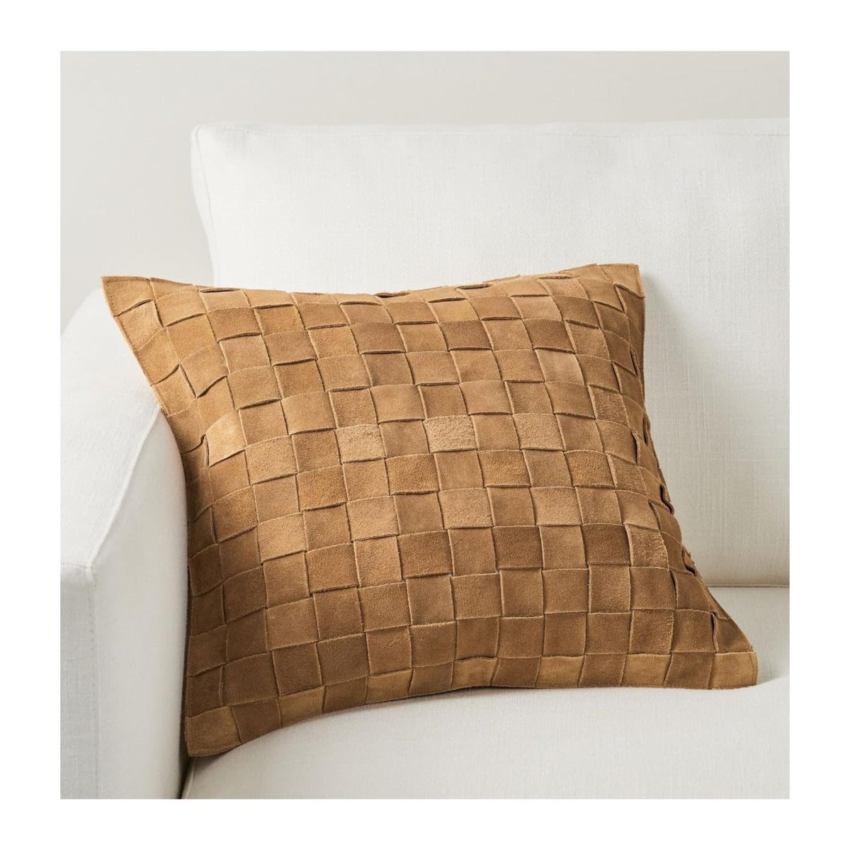 Genuine Lamb Leather Cushion Pillow Cover - Luxury Leather Pillow Case - Modern, Boho, Farmhouse Home Decor - Bedroom Couch, Living Room, Sofa Bed