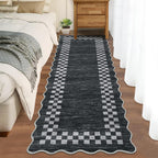 GarveeHome 5x7 Washable Area Rug Checkered Rug for Bedroom Living Room
