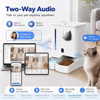 Waithem Automatic Cat&Dog Feeder and Waterer with Camera