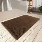 Upgraded Waffle Bath Mat Set of 2 Absorbent Bathroom Mat 18"x30" + 24"x48"
