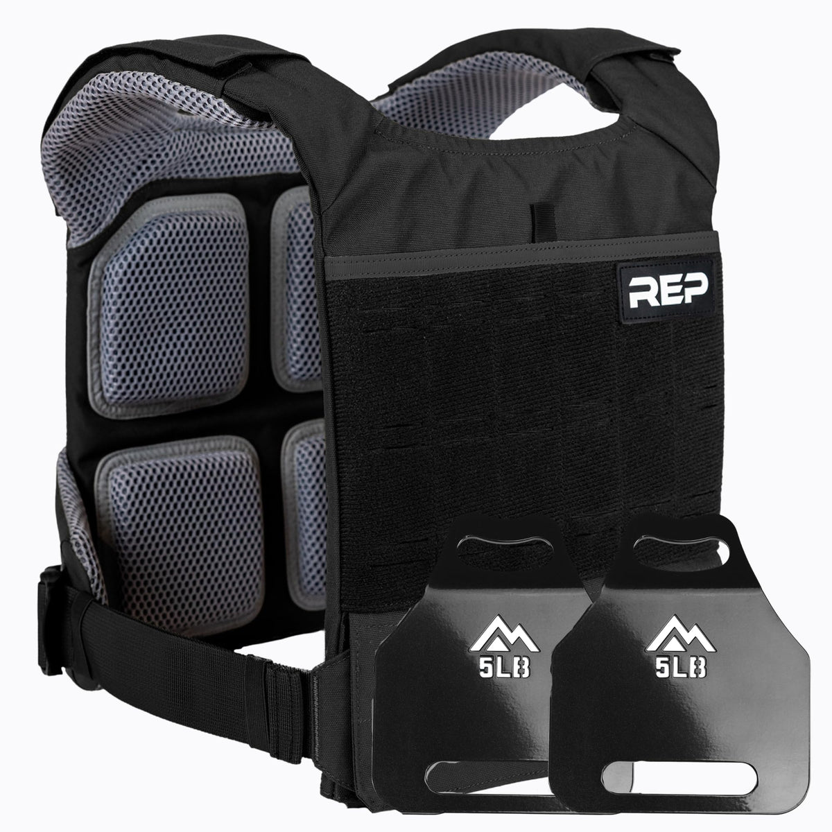 REP Fitness Strata Weight Vest, 2 Removable Plate Options for Unisex, Men & Women, Wearable, Weighted for Strength Training, Muscle Building, CrossFit, Running, Gym Exercise, Adjustable Sizing
