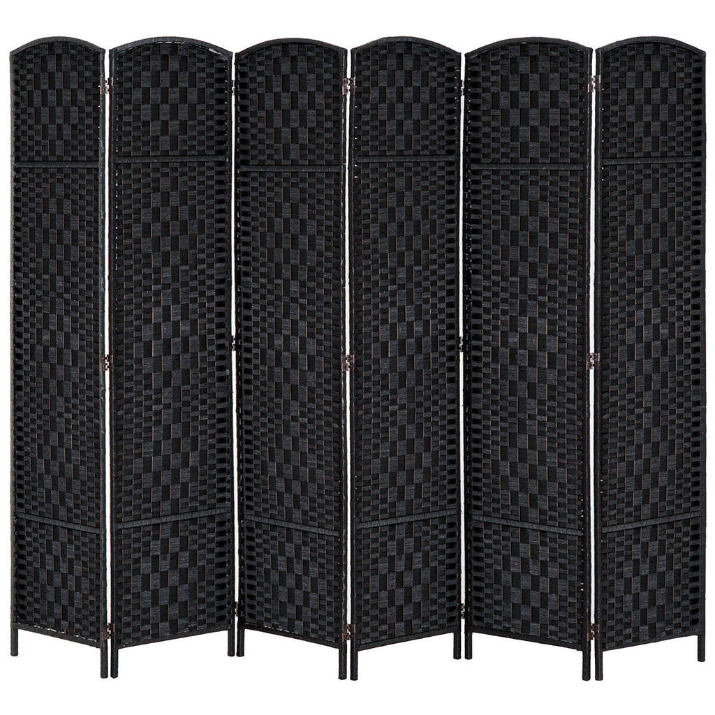 HOMCOM Room Divider 4-Panel, 6FT-Tall Folding Privacy Screen, Natural