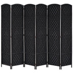HOMCOM Room Divider 4-Panel, 6FT-Tall Folding Privacy Screen, Natural