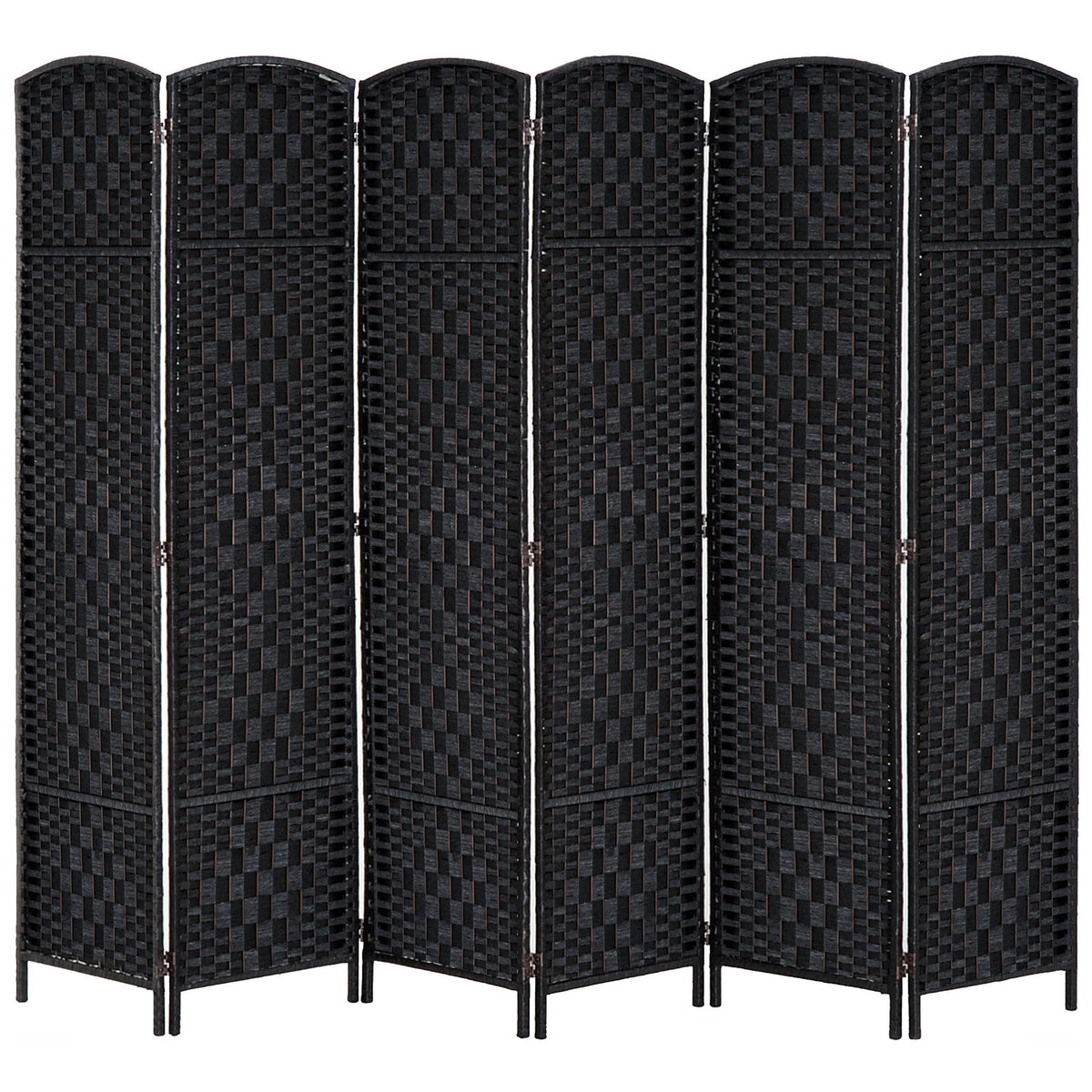 HOMCOM Room Divider 4-Panel, 6FT-Tall Folding Privacy Screen, Natural