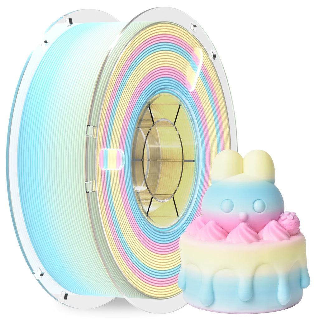 RAMBERY Silk Rainbow PLA 3D Printer Filament Bundle, 10 Colors Total 10kg, 1.75mm Multicolor Gradient 3D Printing Filament for Most FDM 3D Printers, 1KG Spool (2.2lbs) x 10 PCS