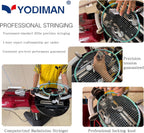 YODIMAN Single Professional Badminton Racket for Advanced Players - 50T Graphite Carbon Fiber with Aerodynamic Frame, Pre-Strung 26lbs, Ultra-Light 5U for Club & Tournament
