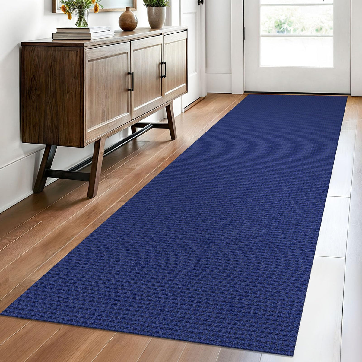 EARTHALL Woven Area Rugs 6x9 Ft Washable Living Room Rugs Non Slip Rubber Backed Dining Room Rug Braided Bedroom Rugs Indoor Floor Carpet for Living Room, Bedroom, Dining Room, Beige/Ivory