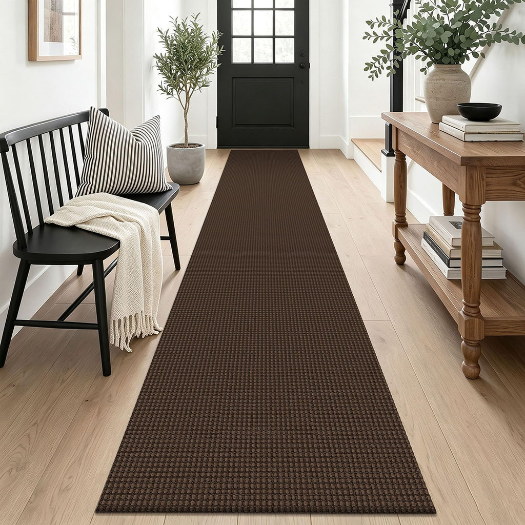 EARTHALL Woven Area Rugs 6x9 Ft Washable Living Room Rugs Non Slip Rubber Backed Dining Room Rug Braided Bedroom Rugs Indoor Floor Carpet for Living Room, Bedroom, Dining Room, Beige/Ivory