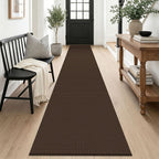 EARTHALL Woven Area Rugs 6x9 Ft Washable Living Room Rugs Non Slip Rubber Backed Dining Room Rug Braided Bedroom Rugs Indoor Floor Carpet for Living Room, Bedroom, Dining Room, Beige/Ivory
