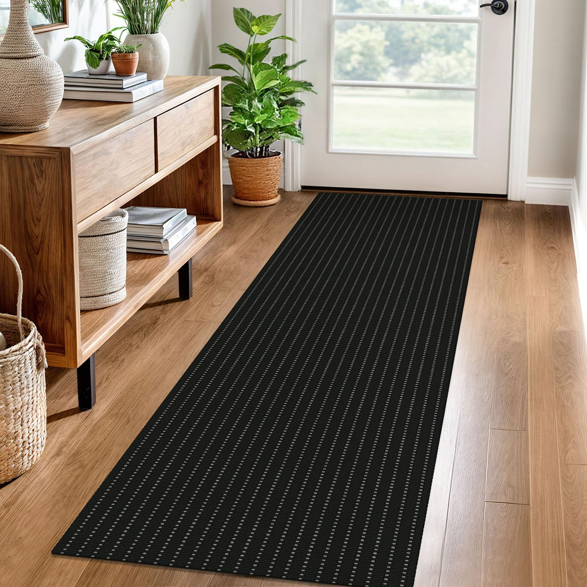 EARTHALL Washable Area Rug, Non Slip Living Room Rug, 5x7 Ft, Sand/Beige