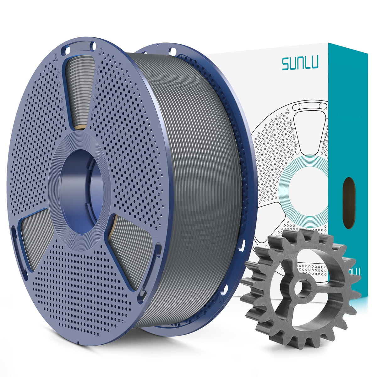 SUNLU PLA+2.0 3D Printer Filament, Multicolor, 10-Pack (10KG)