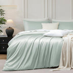 MooMee Queen Duvet Cover Set 100% Extra Long Staple Cotton Cooling Bedding