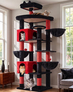 Globlazer 82in Extra Large Cat Tree Tower for Indoor Cats Large Adult, S82