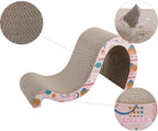 CSR1013D Kona 27" Modern Cardboard Double-Sided Wave Cat Scratcher with Catnip, Pattern Party