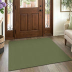 EARTHALL Woven Area Rugs 6x9 Ft Washable Living Room Rugs Non Slip Rubber Backed Dining Room Rug Braided Bedroom Rugs Indoor Floor Carpet for Living Room, Bedroom, Dining Room, Beige/Ivory