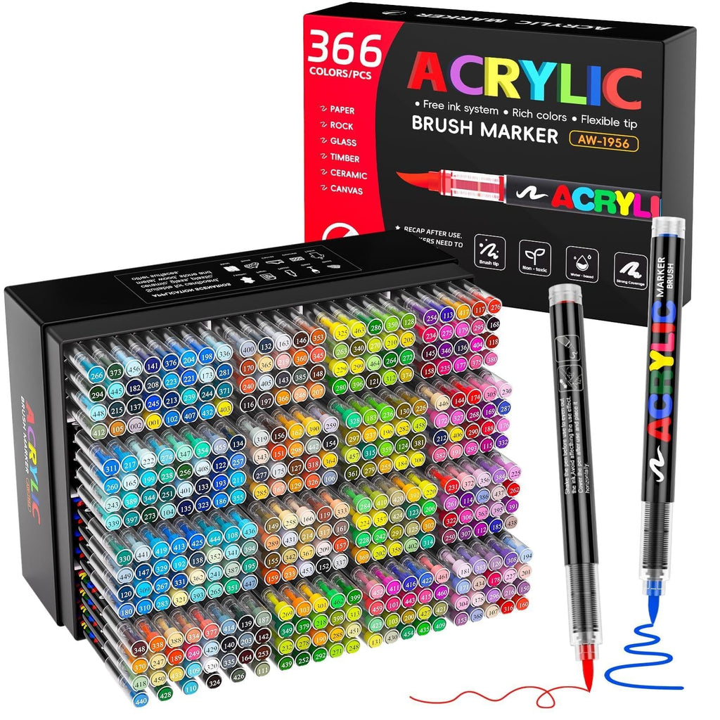 366 Colors Acrylic Paint Marker with Automatic Ink Control System