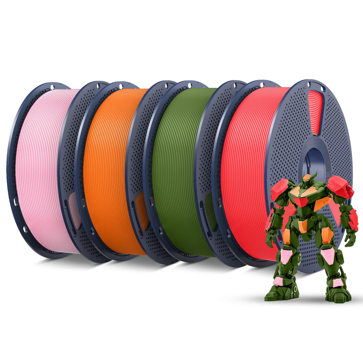 SUNLU PETG Filament 1.75mm,10kg,10 Packs Multi-Color