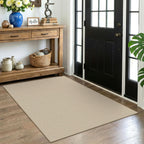 EARTHALL Woven Area Rugs 6x9 Ft Washable Living Room Rugs Non Slip Rubber Backed Dining Room Rug Braided Bedroom Rugs Indoor Floor Carpet for Living Room, Bedroom, Dining Room, Beige/Ivory