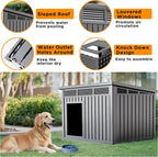 VIXZEN Dog House Outdoor & Indoor, Medium Size, Gray
