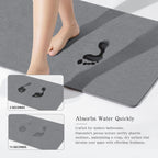 THMINS Extra Large Stone Bath Mat, 36''x24'' Stone Shower Mat