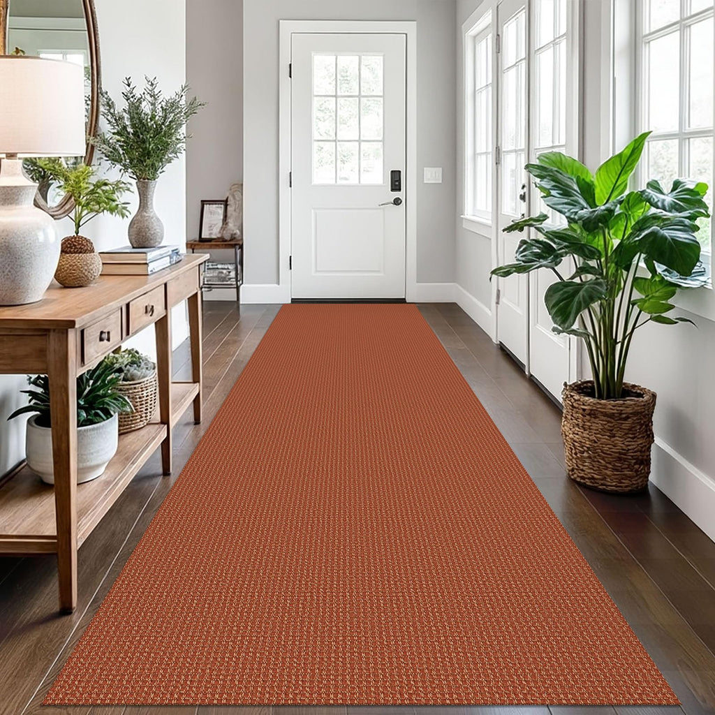EARTHALL Woven Area Rugs 6x9 Ft Washable Living Room Rugs Non Slip Rubber Backed Dining Room Rug Braided Bedroom Rugs Indoor Floor Carpet for Living Room, Bedroom, Dining Room, Beige/Ivory